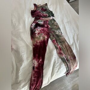 Merlot tie dye sweat set